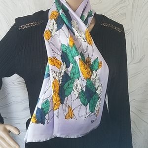 Circa  1960's Paoli purple scarf, hand roll and produced in Japan.